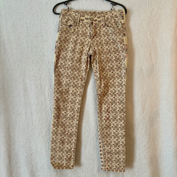 True Religion Victoria Skinny Bohemian Floral Print Jeans Size 26 - Picture 1 of 5